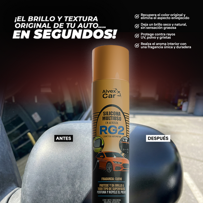 InteriorDetailer® -  Restaurador de Plásticos con Efecto Brillo Intenso en aerosol