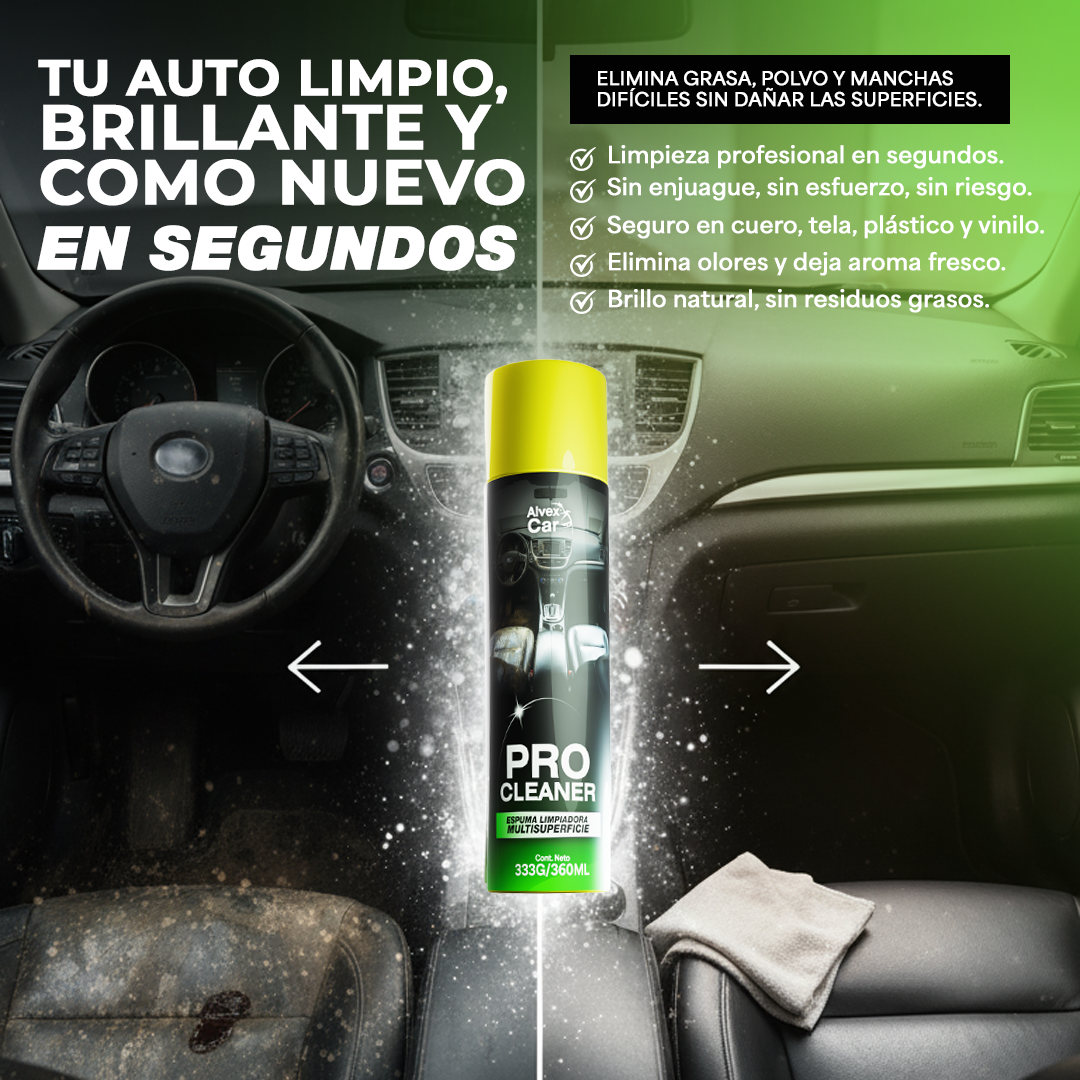ProClean® | Espuma limpiadora multifuncional para auto