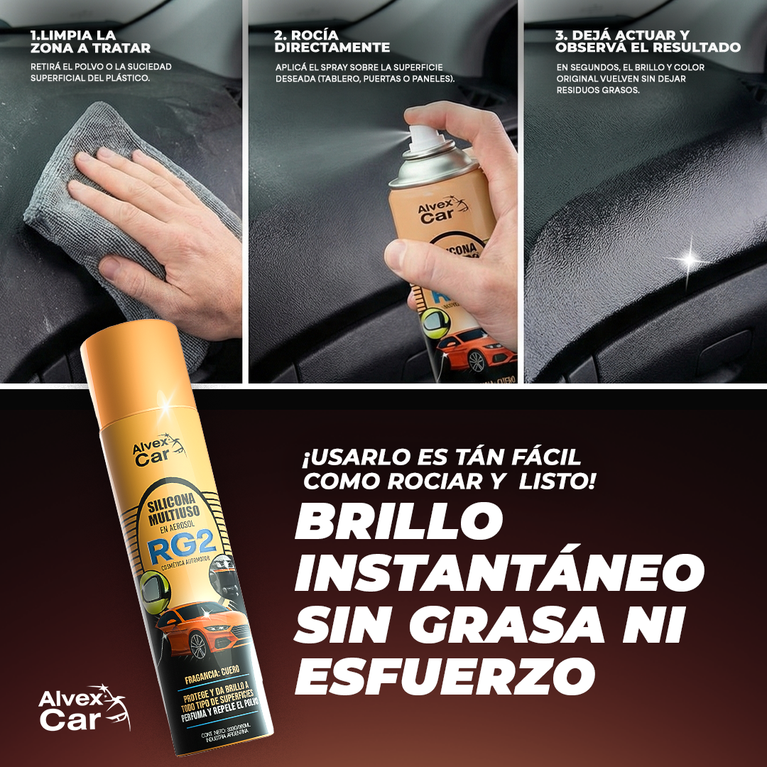InteriorDetailer® -  Restaurador de Plásticos con Efecto Brillo Intenso en aerosol