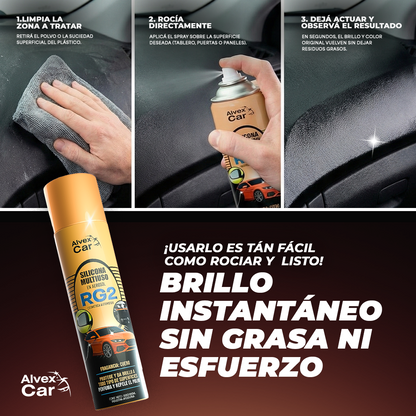 InteriorDetailer® -  Restaurador de Plásticos con Efecto Brillo Intenso en aerosol
