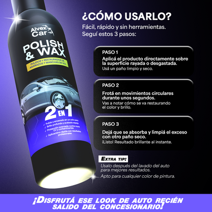 AlvexCar® | Pulidor y Restaurador de pintura automotriz | 500 ML