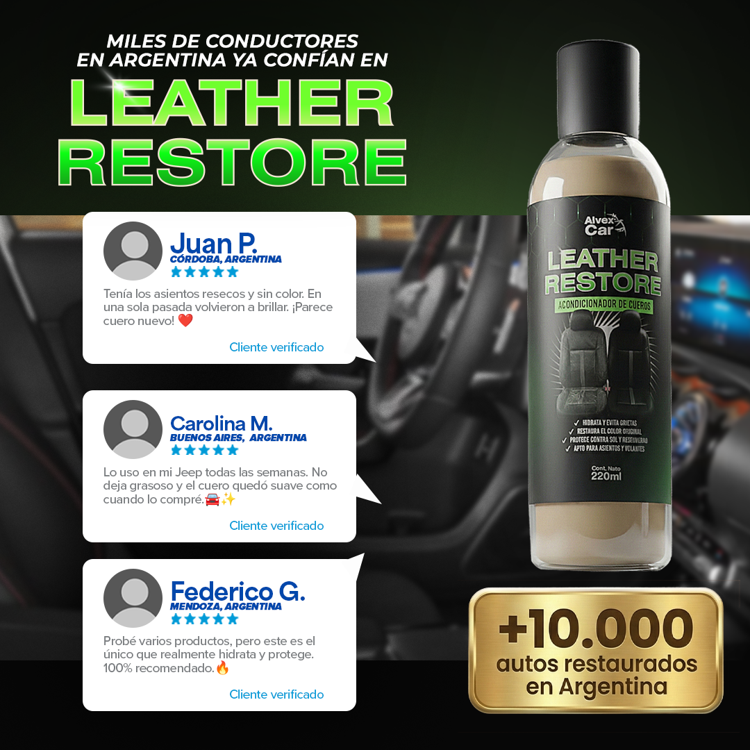 LeatherRestore® | Gel acondicionionador de cueros | 250 ML