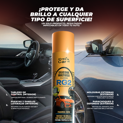 InteriorDetailer® -  Restaurador de Plásticos con Efecto Brillo Intenso en aerosol