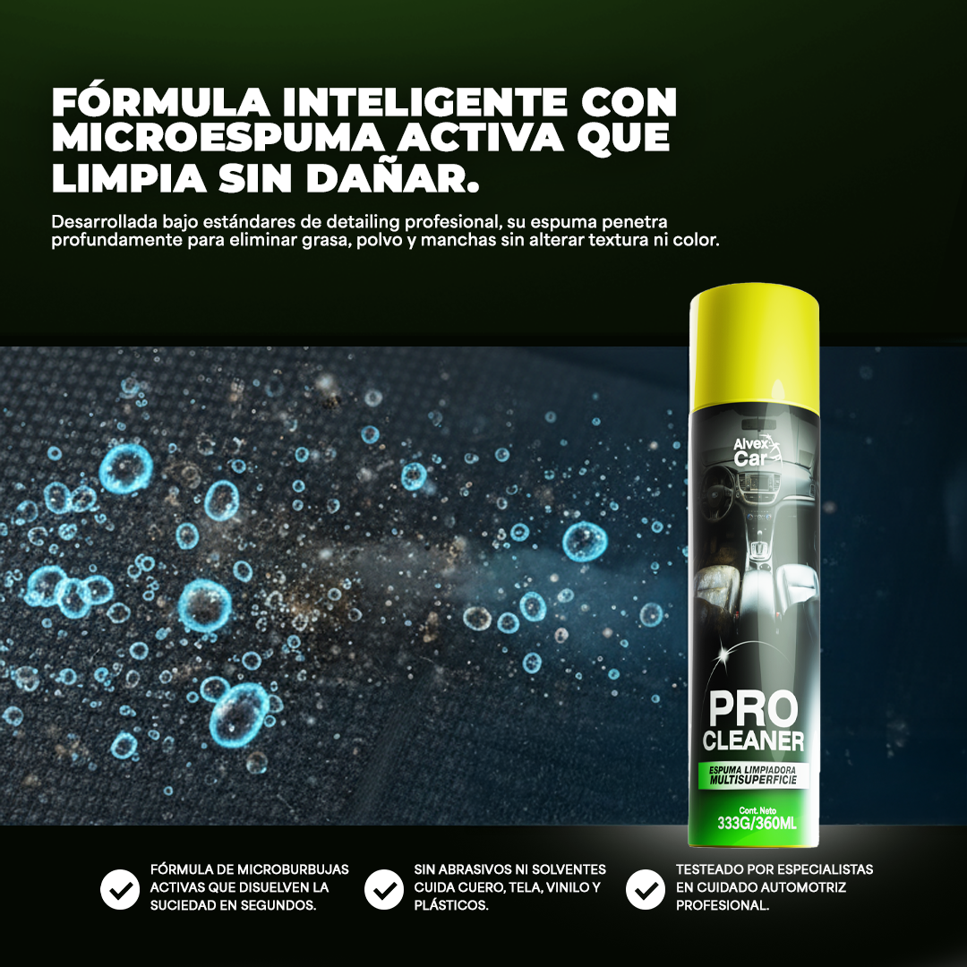 ProClean® | Espuma limpiadora multifuncional para auto
