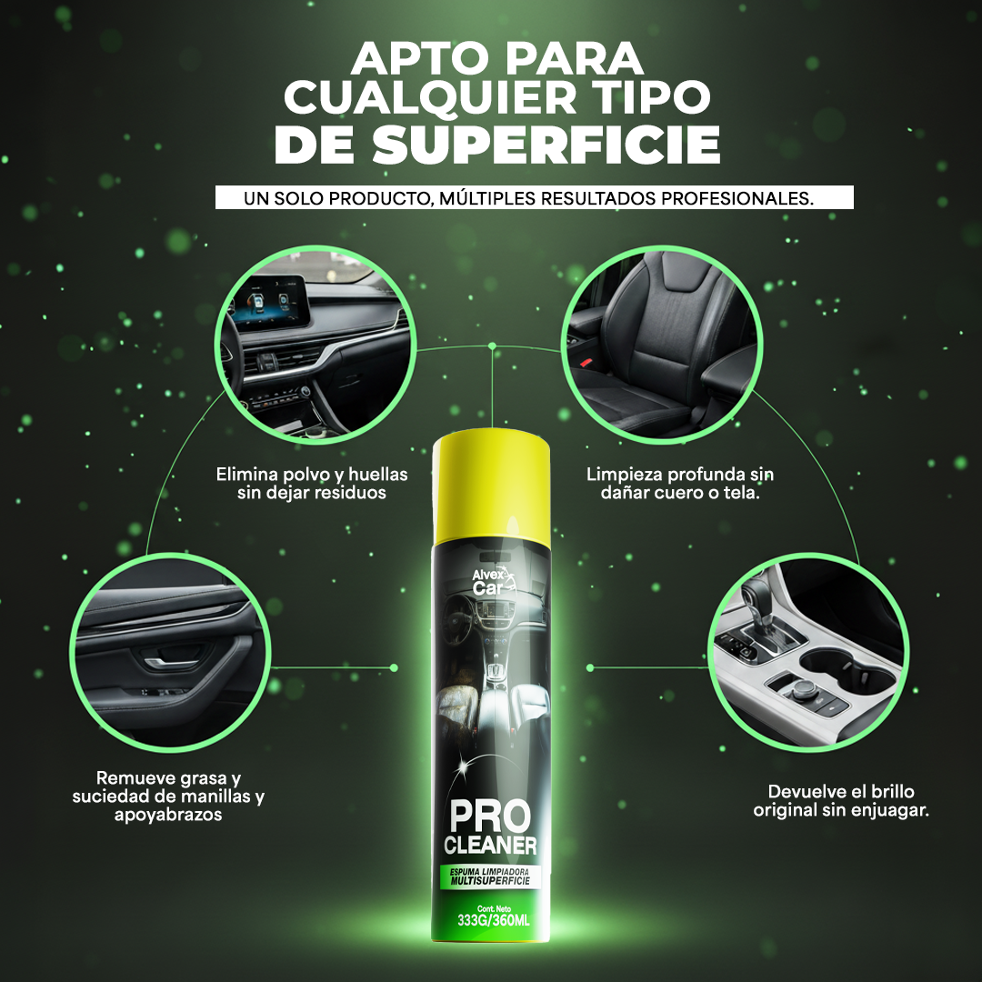 ProClean® | Espuma limpiadora multifuncional para auto
