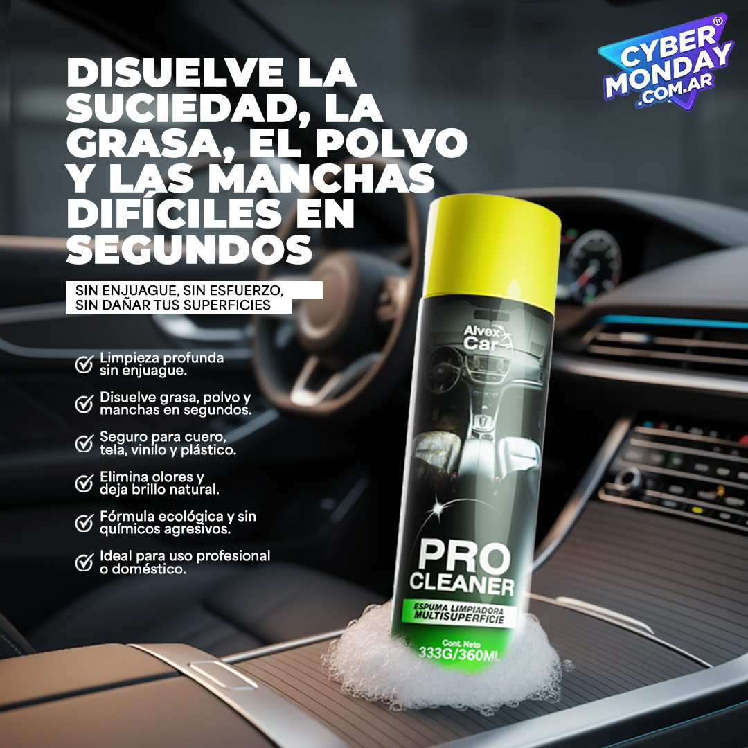ProClean® | Espuma limpiadora multifuncional para auto